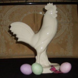 Ceramic Proud Rooster 10.75" Tall Vintage